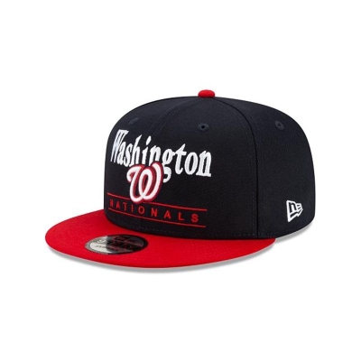 Red Washington Nationals Hat - New Era MLB Two Tone Retro 9FIFTY Snapback Caps USA0245863